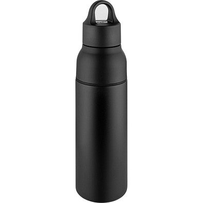Metmaxx® Thermoflasche OneTouch&Go schwarz/Ring schwarz