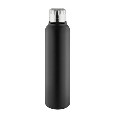METMAXX® Edelstahl-Trinkflasche High Tech, 500 ml, schwarz / silber