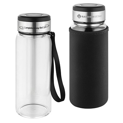 METMAXX® Wasserflasche GenerationRefillGourmet, 750 ml, schwarz