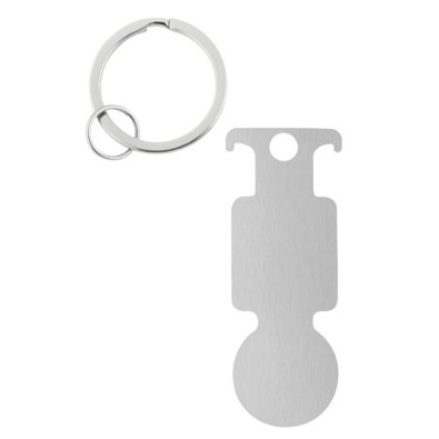 METMAXX® Einkaufswagen-Chip Schlüsselanhänger My Heinzelmann, silber