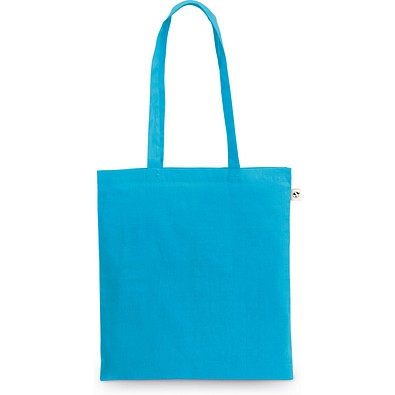 MEXICO. Tasche aus recycelter Baumwolle (70%) und Polyester (30% rPET) (150 g/m²), Hellblau