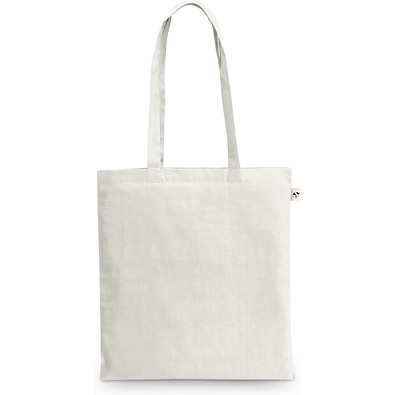 MEXICO. Tasche aus recycelter Baumwolle (70%) und Polyester (30% rPET) (150 g/m²), Weiß