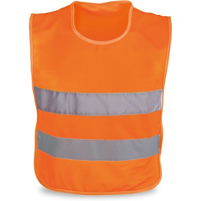 MIKE. Kinder Reflektorweste aus 100% Polyester, Orange