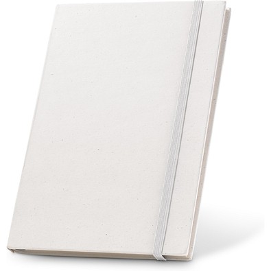 MILKY. A5-Notizblock mit Hardcover aus 100 % recyceltem Papier, Weiß