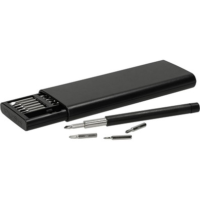 Mini-Schraubendreherset BitKit, schwarz