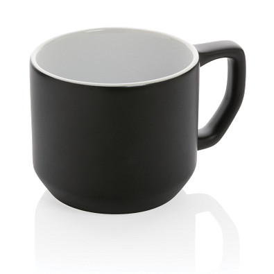 Keramiktasse Calla, 350 ml, schwarz