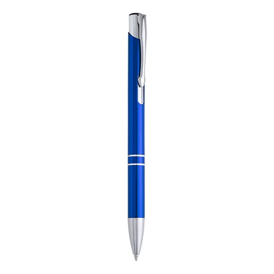 Moneta Kugelschreiber aus eloxierterm Aluminium (blaue Mine), blau