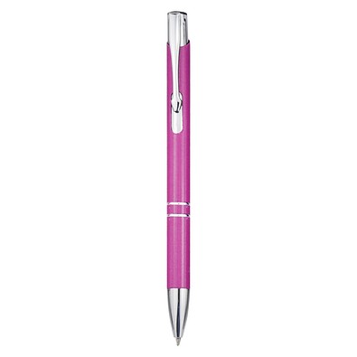 Moneta Kugelschreiber aus recyceltem Aluminium, magenta