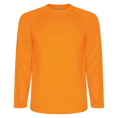 Montecarlo Langarm-Sport-Shirt für Kinder, Fluor Orange, 12