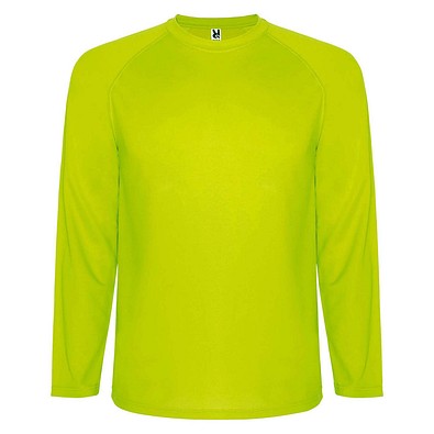 Montecarlo Langarm-Sport-Shirt für Kinder, Fluor Yellow, 4