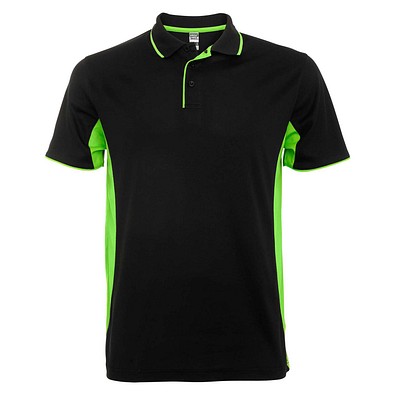 Montmelo Sport Poloshirt Unisex, schwarz / limone, S