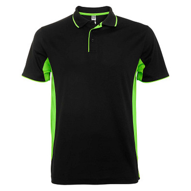 Montmelo Sport Poloshirt Unisex, schwarz / limone, XL