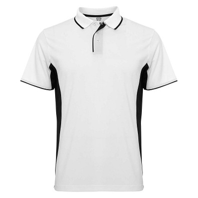 Montmelo Sport Poloshirt Unisex, weiß / schwarz, S