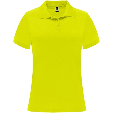 Monzha Sport Poloshirt für Damen, Fluor Yellow, 2XL