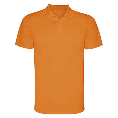 Monzha Sport Poloshirt für Herren, Fluor Orange, S