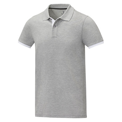 Morgan Polo für Herren, zweifarbig, heather grau, S