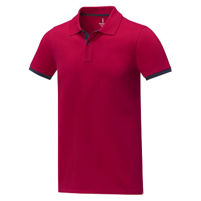 Morgan Polo für Herren, zweifarbig, rot, S