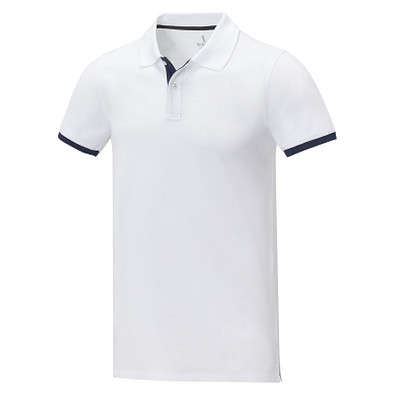 Morgan Polo für Herren, zweifarbig, weiss, XXL