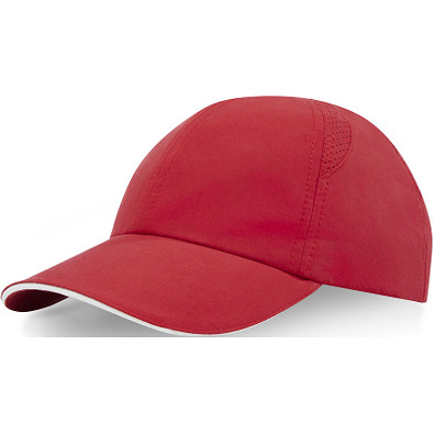 Morion GRS recycelte Cool Fit Kappe mit sechs Segmenten, rot