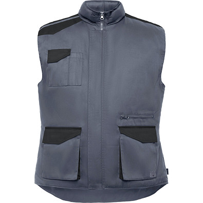Multipocket Arbeitsweste Armada in Farbkombination, L, bleigrau/schwarz