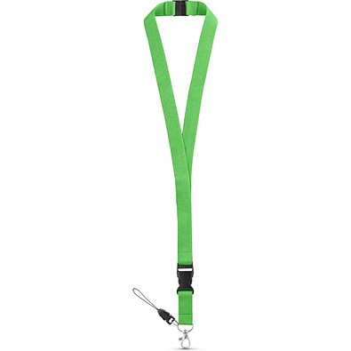 MURRAY. Lanyard aus Polyester (20 mm) mit einem Schlüsselband, Hellgrün