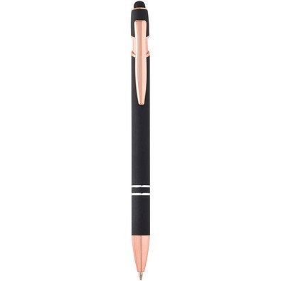 Nanna Kugelschreiber mit Roségold Finish, schwarz