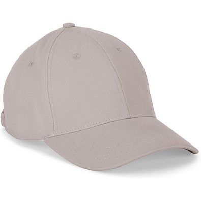 NATHAN. Kappe aus 100 % Baumwolle (260 g/m²) mit 6 Paneelen, Hellgrau