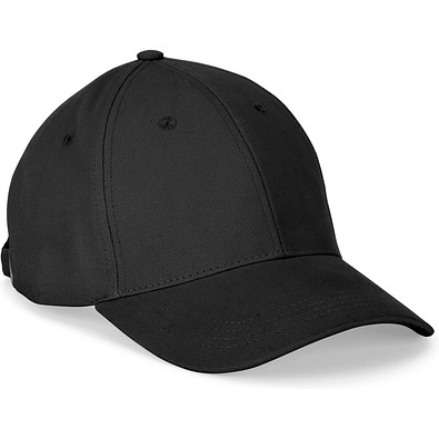 NATHAN. Kappe aus 100 % Baumwolle (260 g/m²) mit 6 Paneelen, Schwarz