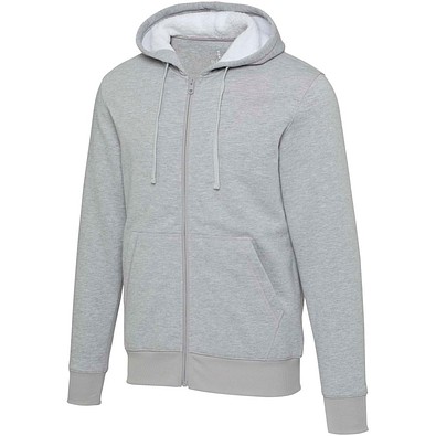 Natron 320 g/m² Sherpa-Kapuzenjacke mit Reißverschluss, heather grau, XXL