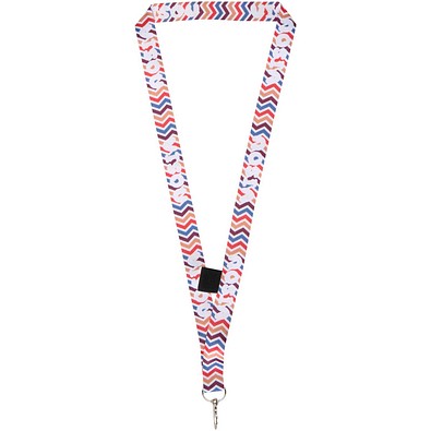 Neve Sublimation Lanyard für mit Loop, schwarz, 25mm