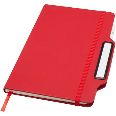 Nexus A5 Hardcover Notizbuch mit Kugelschreiber und Bleistiftset (schwarze Mine), rot