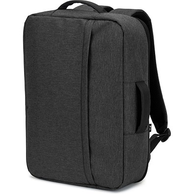 NIAMEY. Tasche aus hochdichtem, recyceltem 300D-Polyester für Laptop 15'6", Dunkelgrau