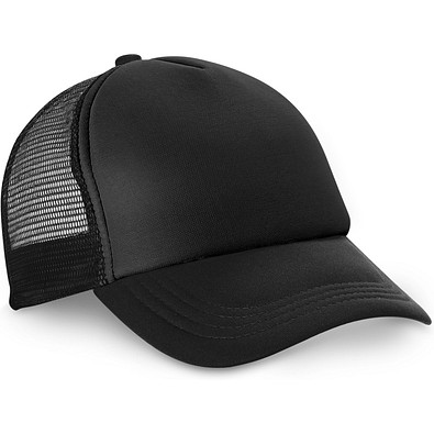 NICOLA BK. Kappe aus Polyester und Netzstoff (150g/m²), Schwarz