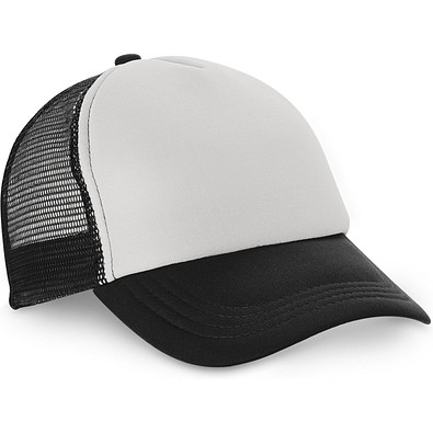 NICOLA. Mütze aus Polyester und Mesh (150 g/m²), Schwarz