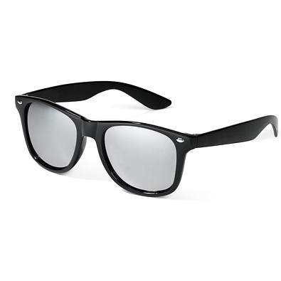 NIGER. Sonnenbrille aus PC mit gespiegelten Brillengläsern, Schwarz