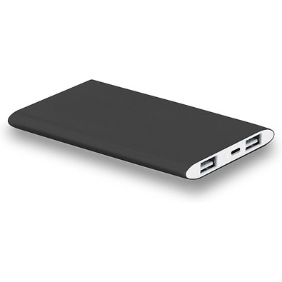 NOBEL. Powerbank 7'200 mAh aus Recyceltes Aluminium (100 % rAL), Schwarz