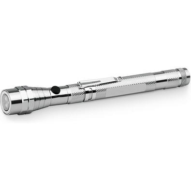 NOBEND. Ausziehbare LED Metall-Laterne, Silber