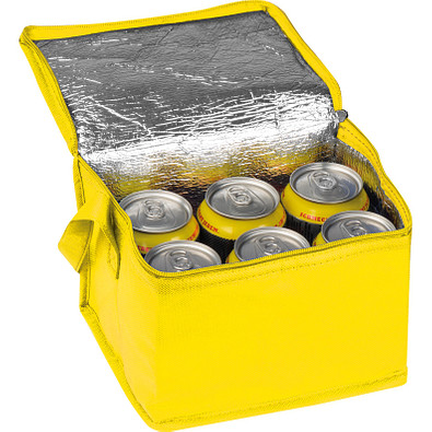 Non-Woven Kühltasche für 6 Dosen, gelb