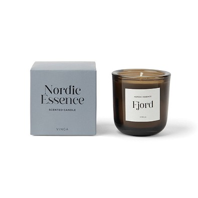 Nordic Essence Duftkerze klein, blau, dunkelbraun