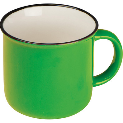 Nostalgietasse aus Keramik, 350ml, grün