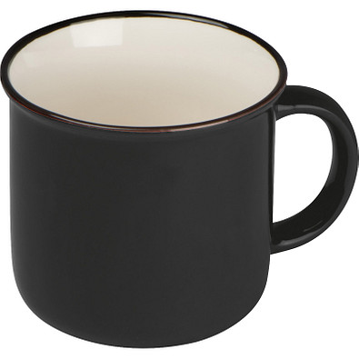 Nostalgietasse aus Keramik, 350ml, schwarz