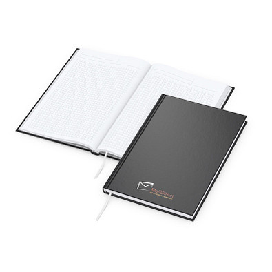 Geiger-Notes Notizbuch Note-Book A5 Bestseller, inkl. Siebdruck, matt-schwarz