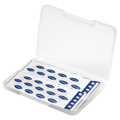 Notfall-Set Pflaster Box, transparent-milchig