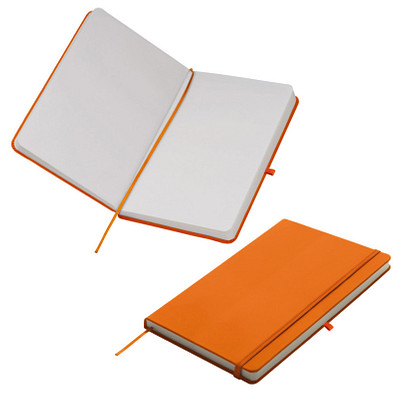 Notizbuch Happy, DIN A5, blanko, orange