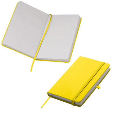 Notizbuch Happy, DIN A6, blanko, gelb
