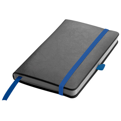 Notizbuch Retro, DIN A6, liniert, schwarz/blau