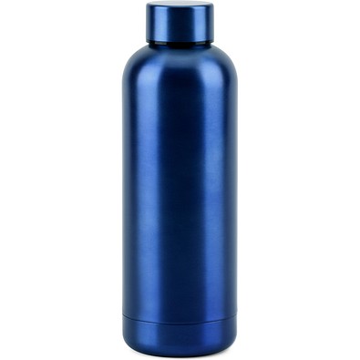 ODIN METTALIC. Flasche aus 90% recyceltem Edelstahl 550 mL, Dunkelblau