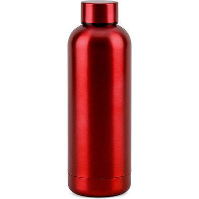 ODIN METTALIC. Flasche aus 90% recyceltem Edelstahl 550 mL, Rot