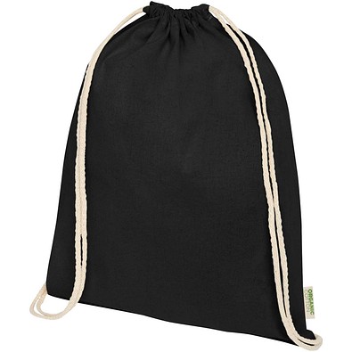 Odisha 140 g/m² OCS Bio-Sportbeutel 5L, schwarz