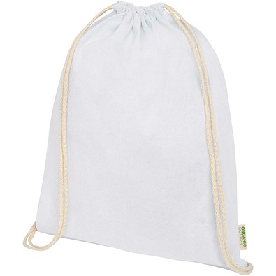 Odisha 140 g/m² OCS Bio-Sportbeutel 5L, weiss